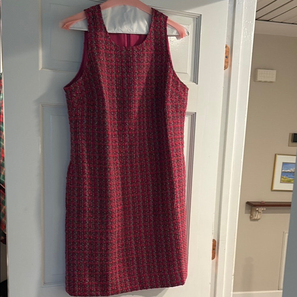 J. Crew Factory Pink Sheath Dress Sleeveless Scoop Neck